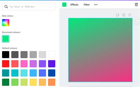 how to make a gradient in canva with two colors