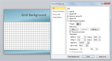 how to make a grid background in google slides