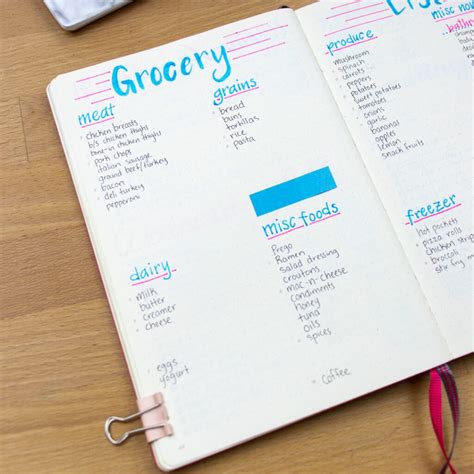 how to make a grocery list in notes