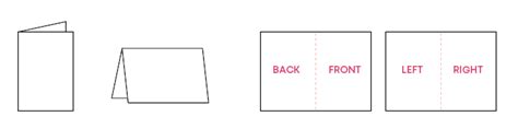 how to make a half fold card in word