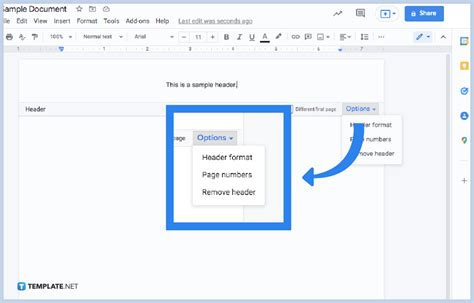 how to make a header in google docs mobile