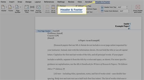 how to make a header in word on mac