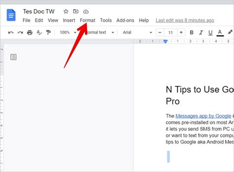 how to make a heading in google docs mobile