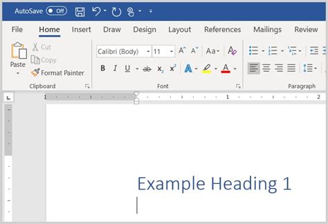 how to make a heading style in word