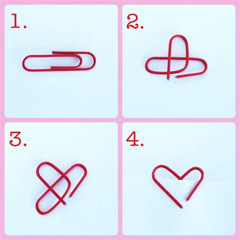 how to make a heart shape paper clip