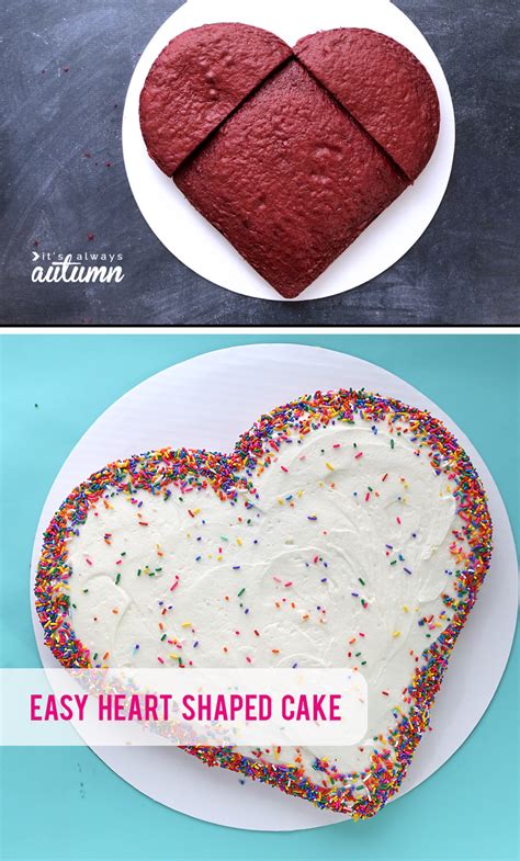 how to make a heart shaped cake with a rectangular pan