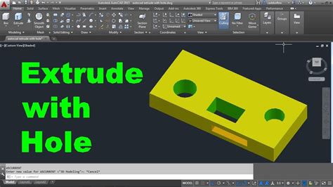 how to make a hole in a 3d object in autocad