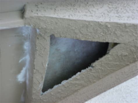 how to make a hole in stucco