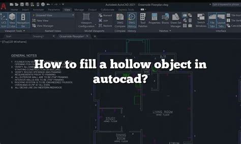 how to make a hollow object solid in autocad