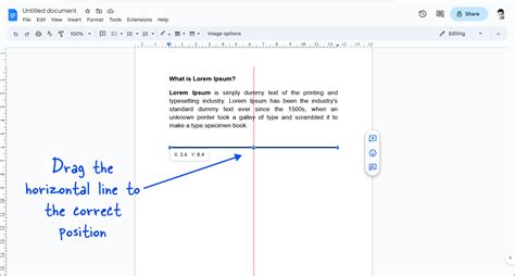 how to make a horizontal line on docs