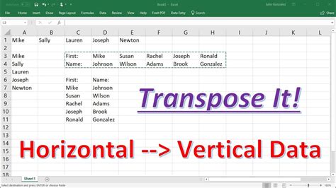 how to make a horizontal line vertical in excel