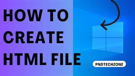 How To Make A Html File On Windows 10
