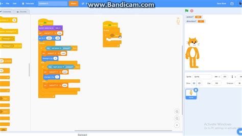 how to make a idle and walking animation in scratch