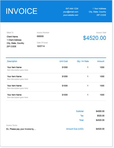 how to make a invoice template in word