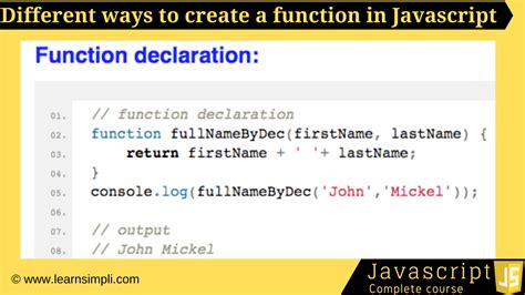 How To Make A Javascript Function