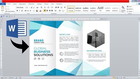 how to make a leaflet in microsoft word