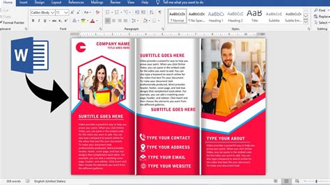 how to make a leaflet on microsoft word