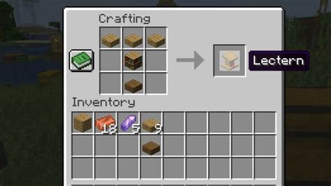 how to make a lectern in minecraft