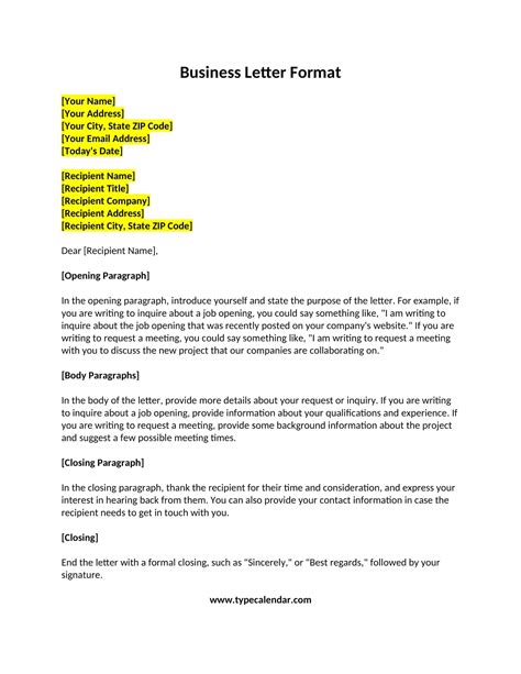 how to make a letter format in word