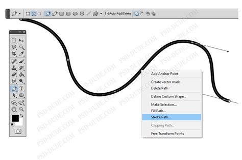 how to make a line with pen tool in photoshop