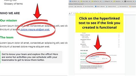 how to make a link blue on docs