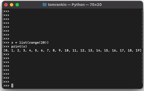 how to make a list in python with range
