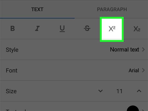 how to make a little number in google docs
