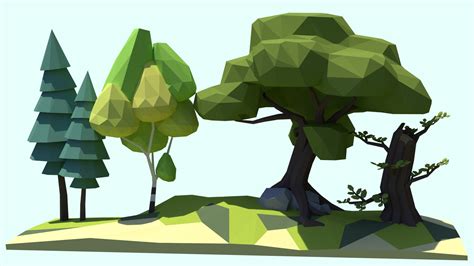 how to make a low poly tree in blender
