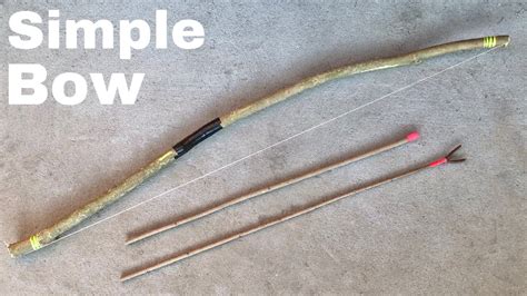 how to make a makeshift bow and arrow