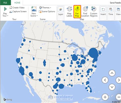 how to make a map chart in excel with cities