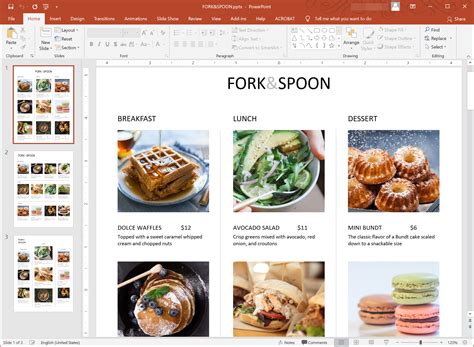 How To Make A Menu In Powerpoint