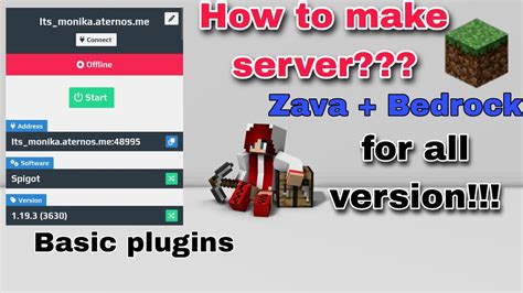 how to make a minecraft server for java and bedrock aternos