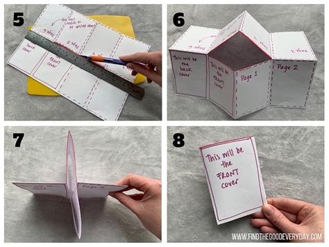 how to make a mini book using paper