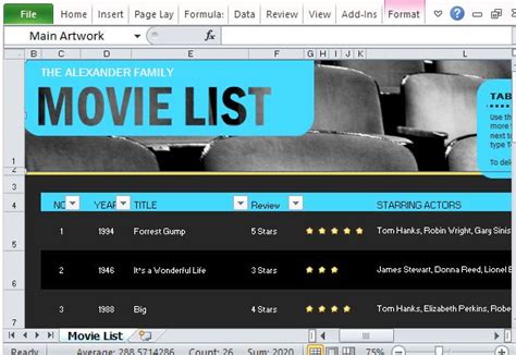 How To Make A Movie List Excel - Zebenawe