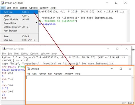 how to make a new line in python idle