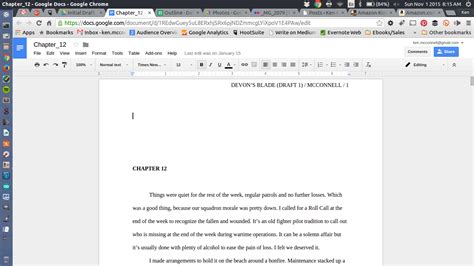 how to make a novel on google docs