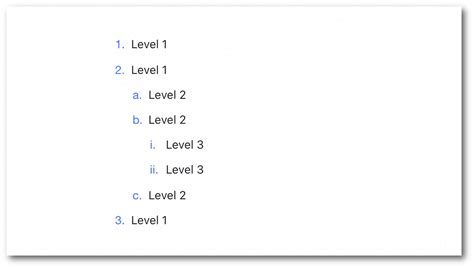 how to make a numbered list in docs