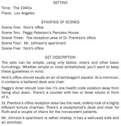 how to make a one act play script