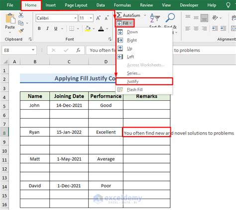 how to make a paragraph in excel