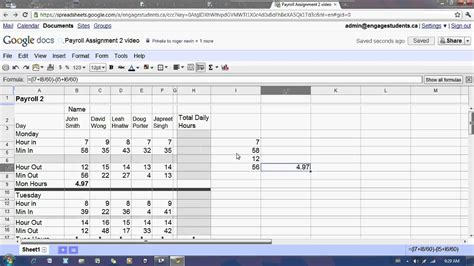 how to make a payroll spreadsheet in google sheets