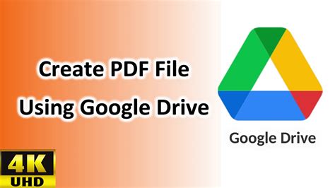 how to make a pdf using google drive