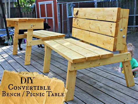 I built a detached bench picnic table. Free Plans! DIY