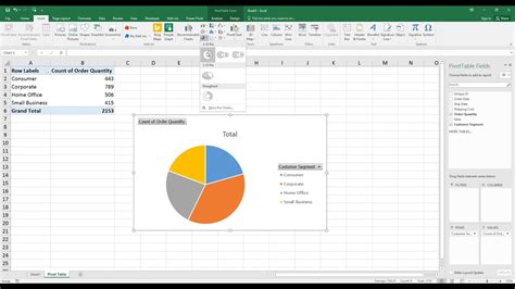 how to make a pie chart in excel from a pivot table