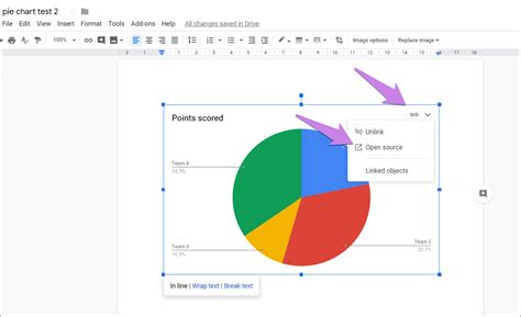 how to make a pie graph on google docs