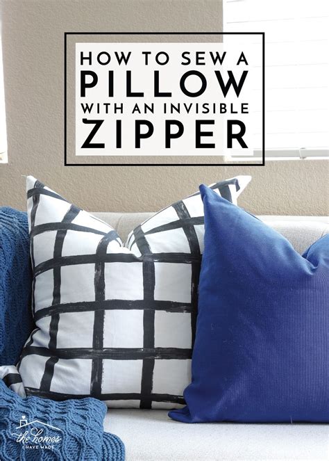 How To Make A Pillow With An Invisible Zipper