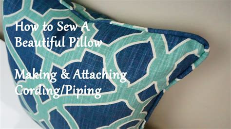 How To Make A Pillow With Cording