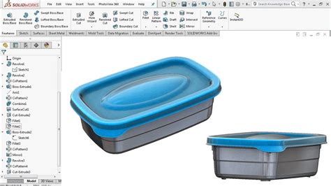 How To Make A Plastic Container In Solidworks