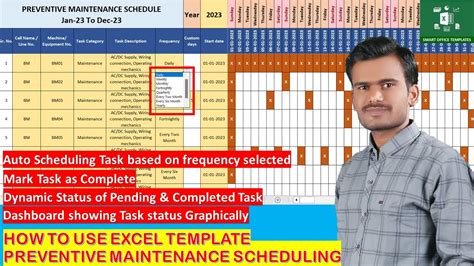 how to make a pm schedule in excel