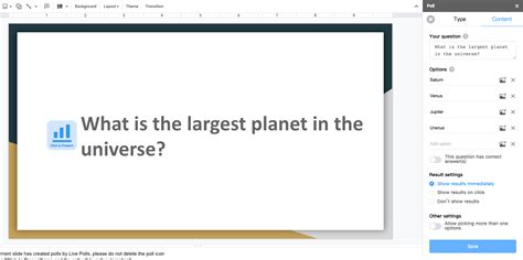 how to make a poll on google slides