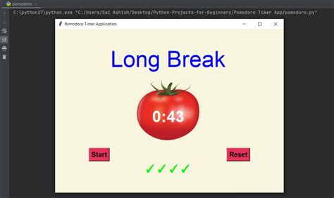 how to make a pomodoro timer in python
